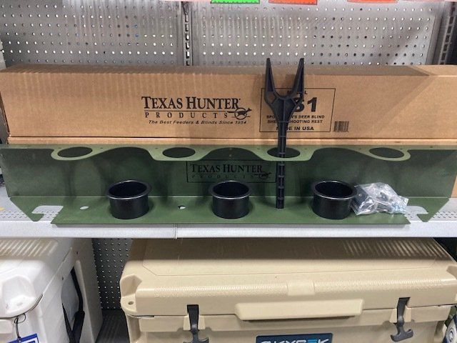 A texas hunter product is displayed on a shelf
