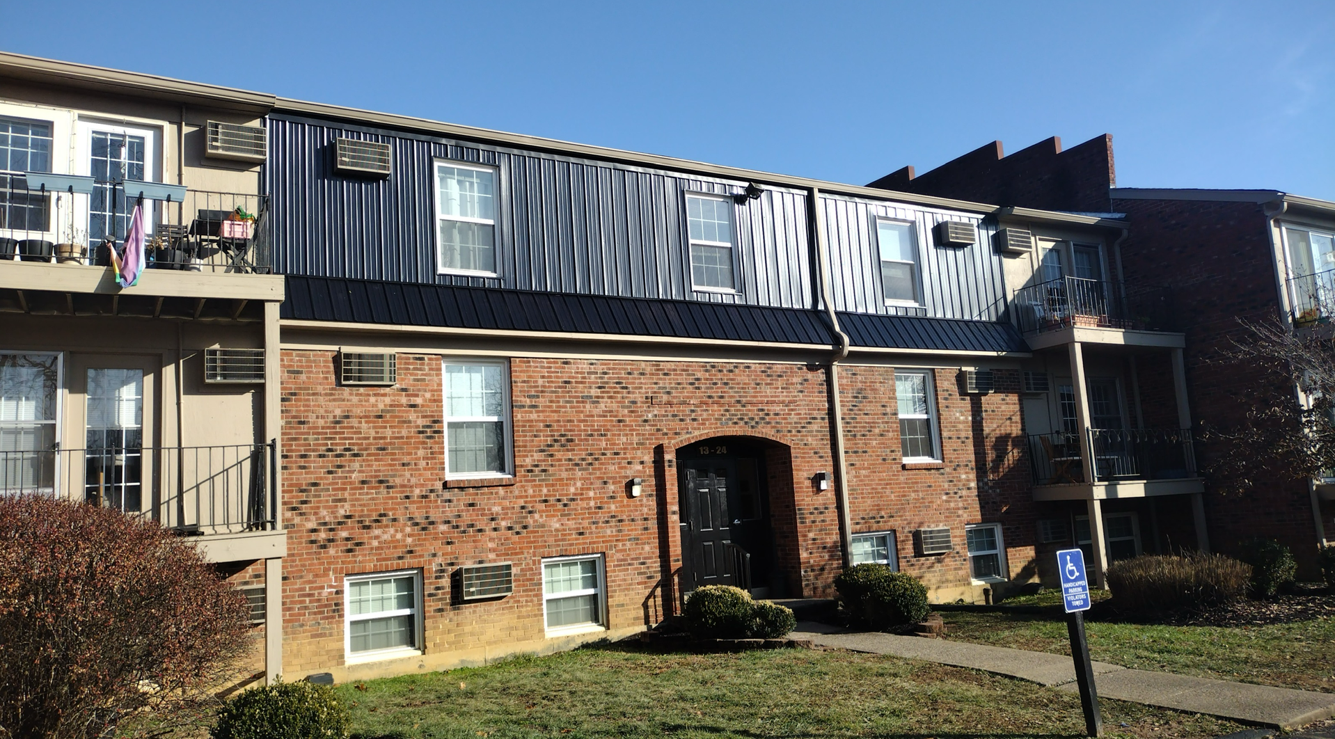 A building with brick walls