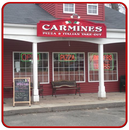 Front exterior of Carmine's Pizza