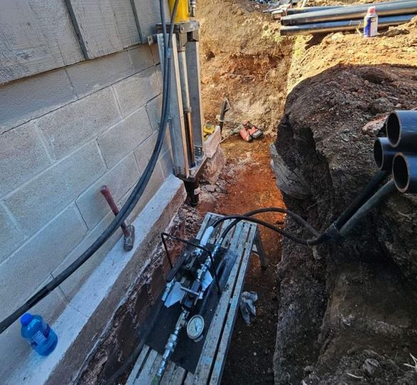 Foundation push piers project