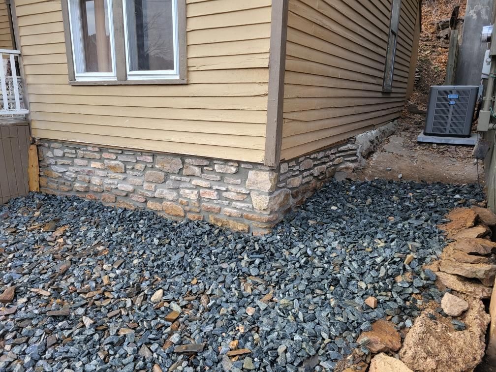 Rebuilt the old stone foundation