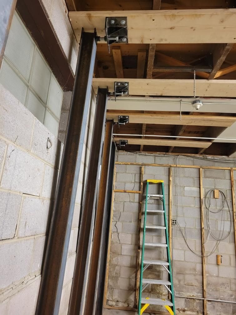 Installed I-beam straps