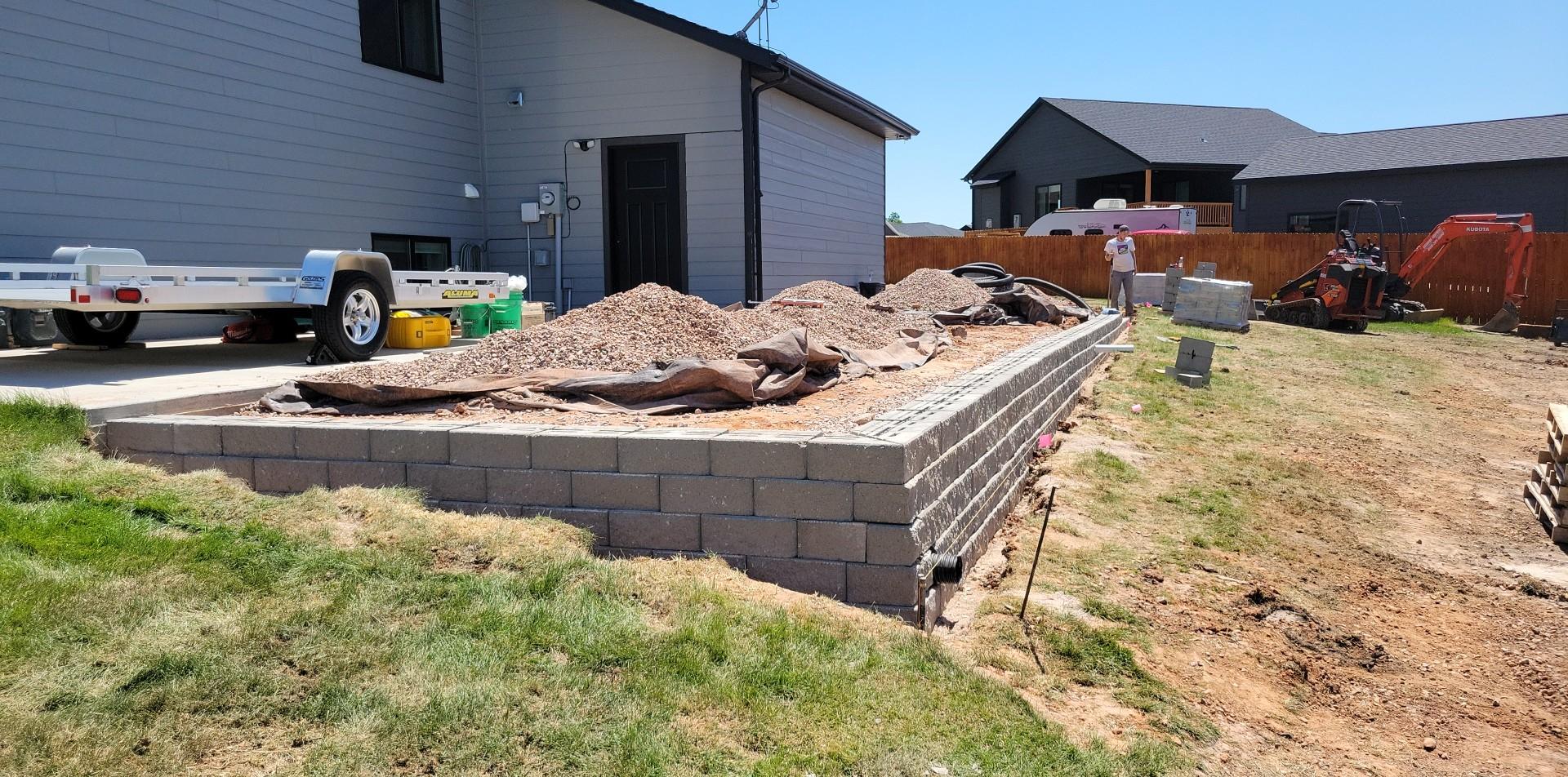 Retaining wall construction
