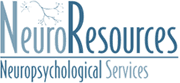 NeuroResources Neuropsychological Services logo in blue and gray text with a stylized figure icon
