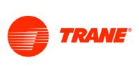 Trane logo with red circular icon and red wordmark on a white background