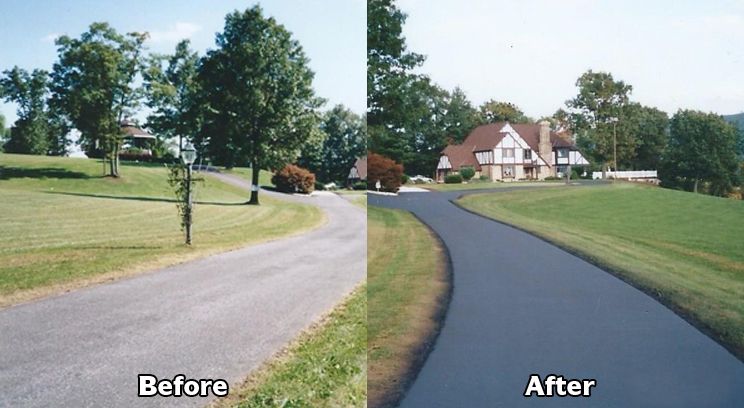 Before and after road
