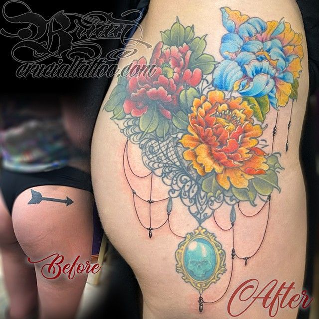 3 flowers coverup
