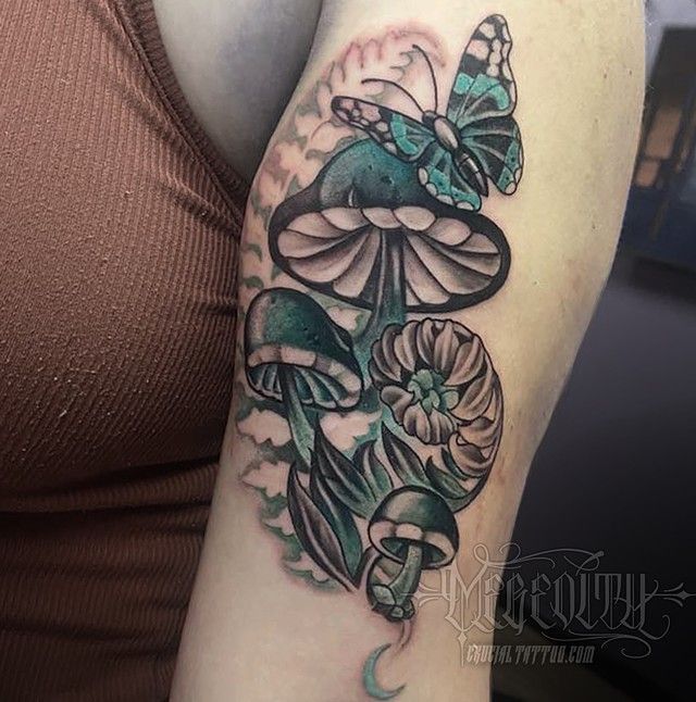 Green mushroom garden