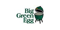 Big Green Egg logo with green text and a green grill shaped like an egg