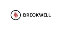 BRECKWELL logo with red flame icon in a black circle on a white background