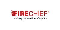 FIRECHIEF logo in red with the tagline “making the world a safer place” on a white background