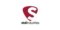 Stoll Industries logo with a red stylized “S” above black text on a white background
