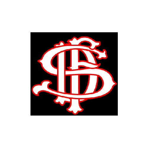 A red and white dollar sign on a black background