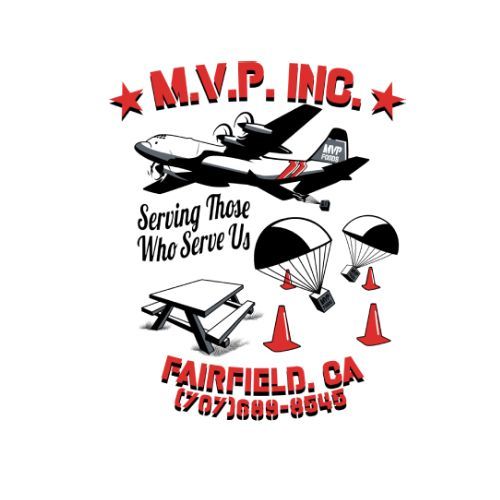 A logo for MVP Inc. in Fairfield, CA