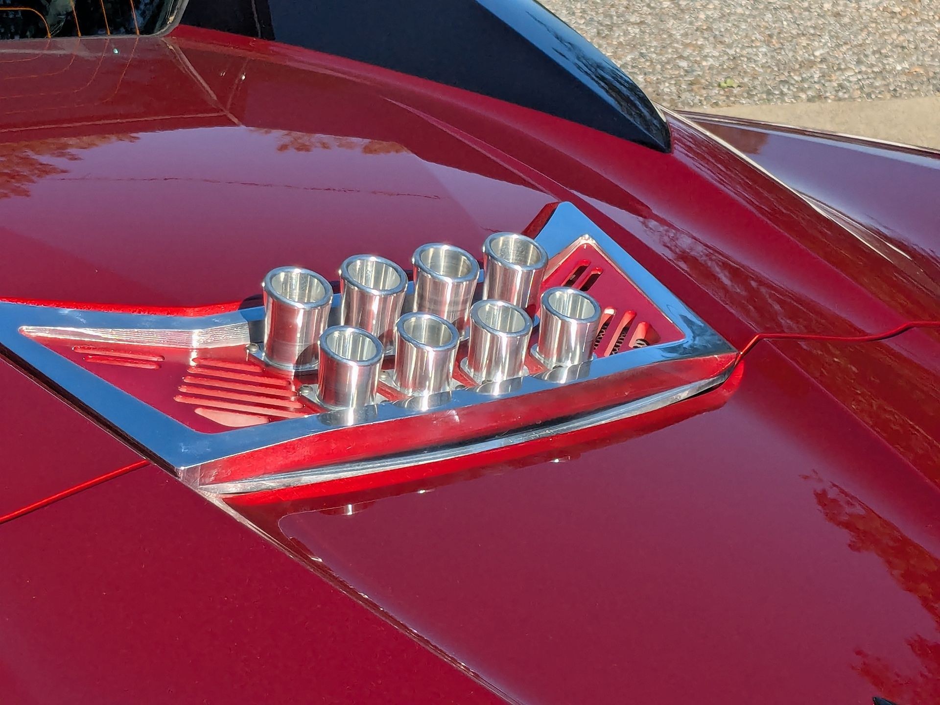 Close up of a custom heat vent