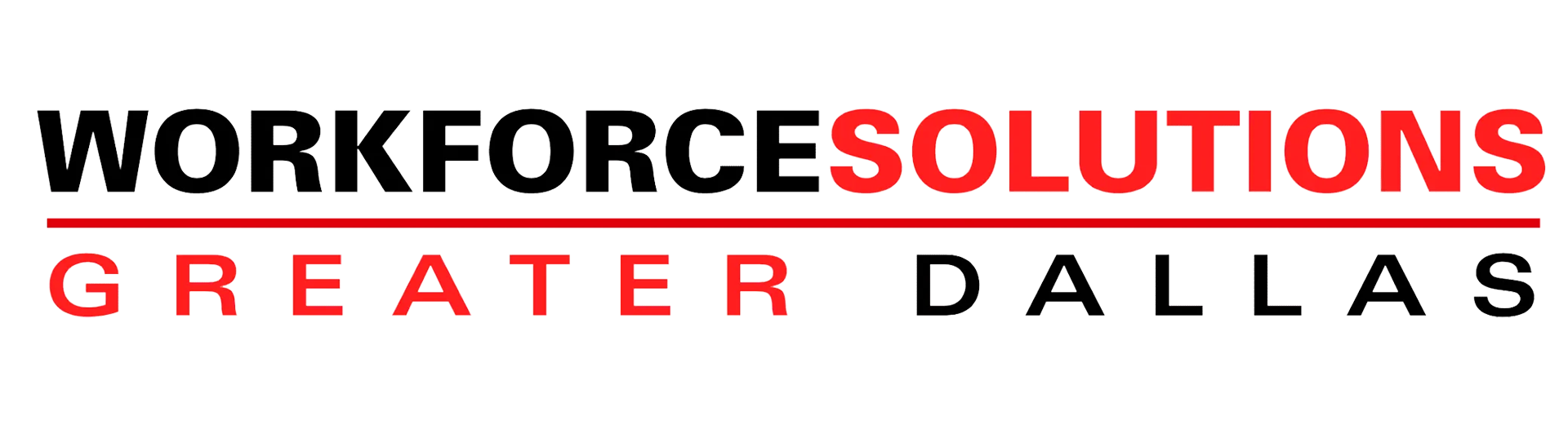 Workforce Solutions Greater Dallas logo in black and red text