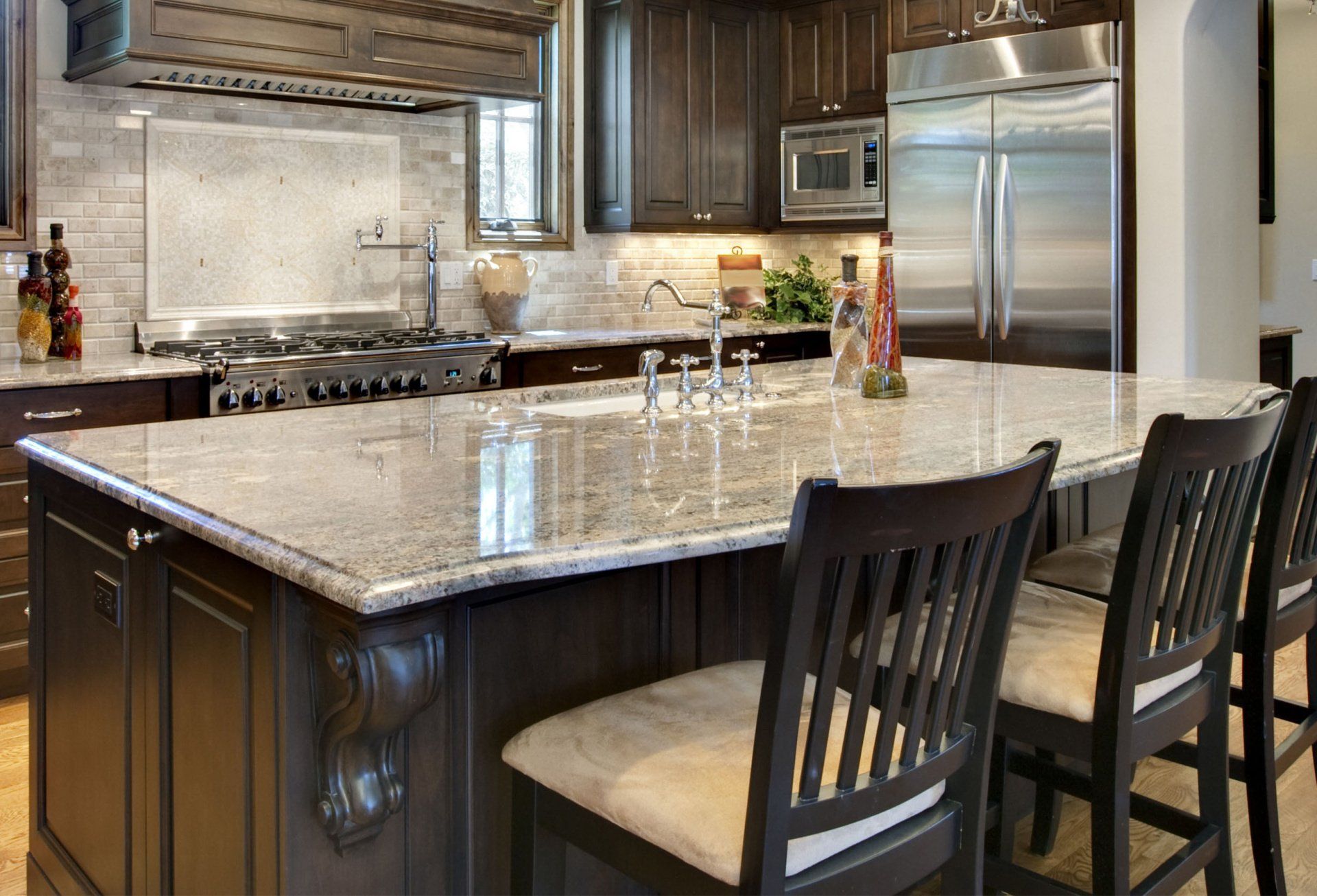 Granite countertop, kitchen remodel, marble counter