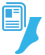 Foot and document  icon