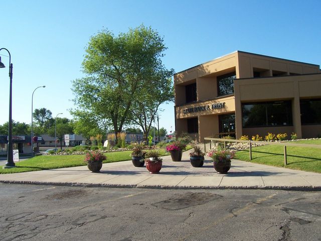 A large building with the word insurance on it