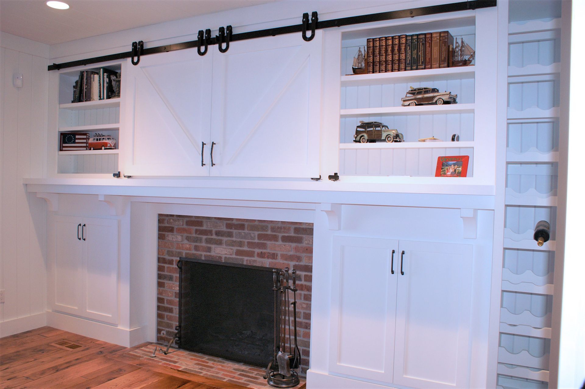 Room with white cabinets