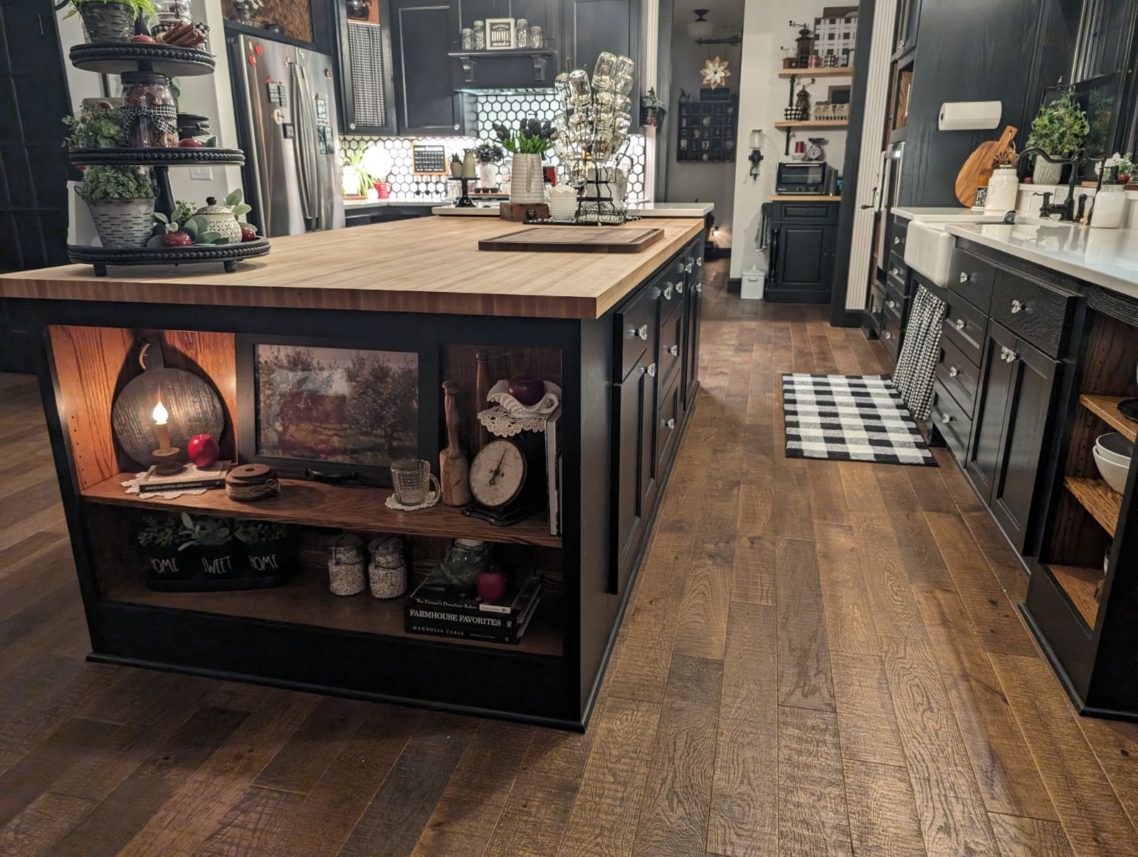 Kitchen island with cabinets