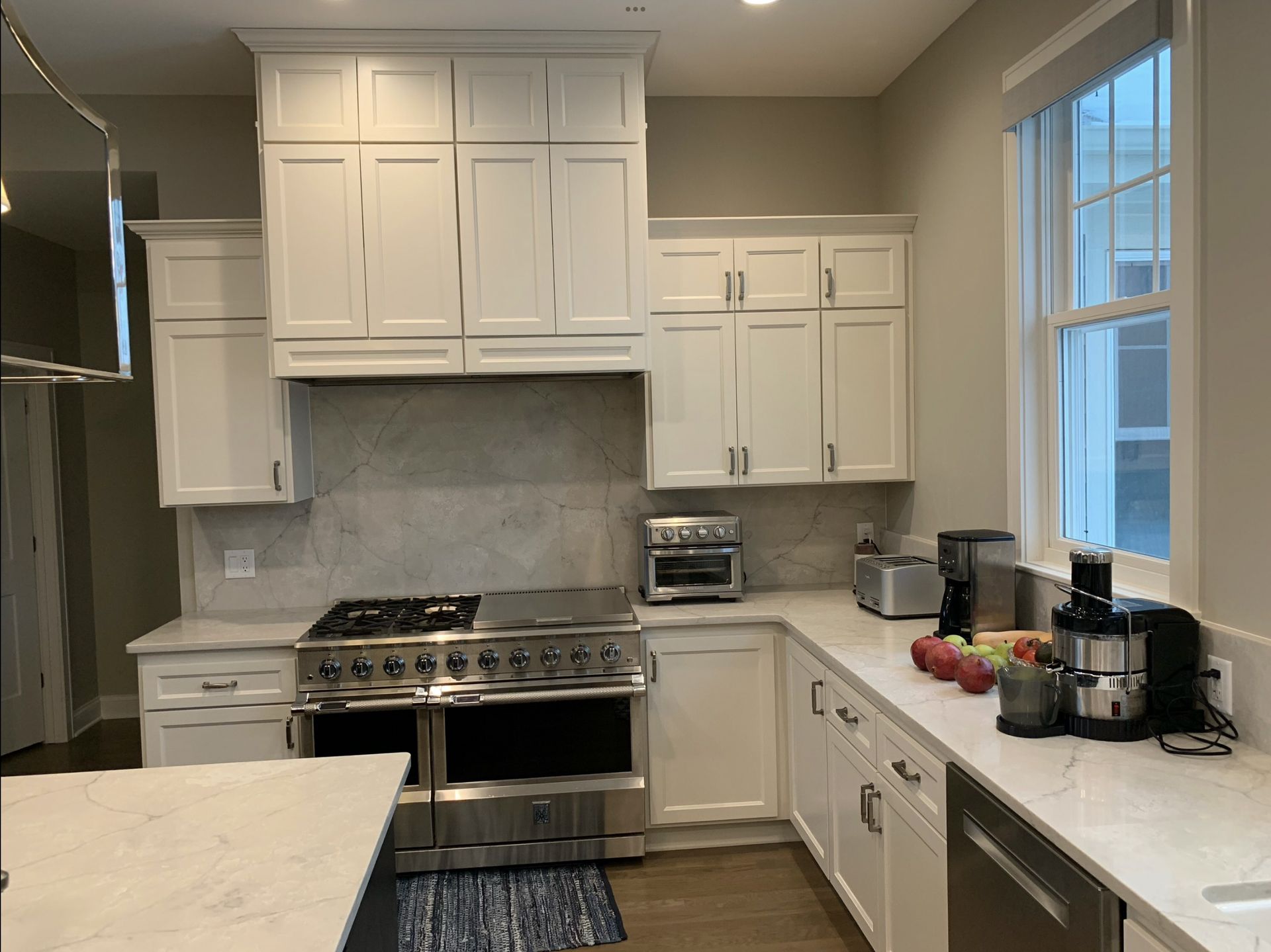 Custom white cabinets