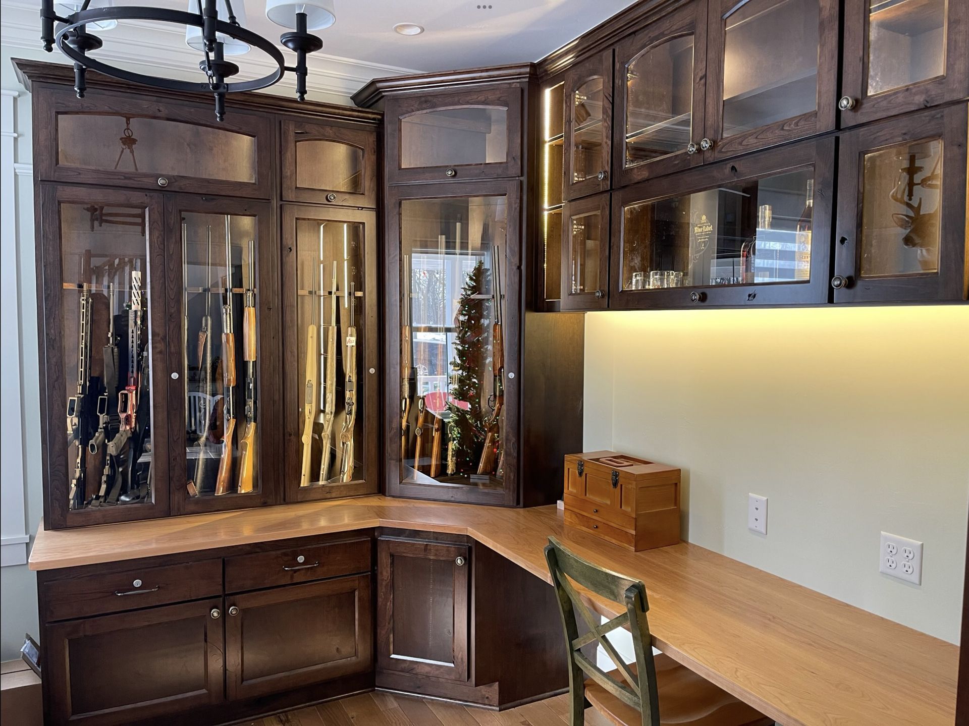 Brown cabinets