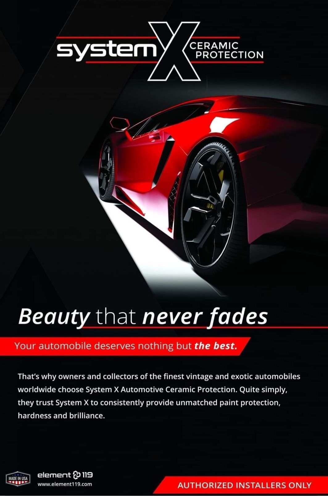 A red car is sitting on a white surface on a black background.