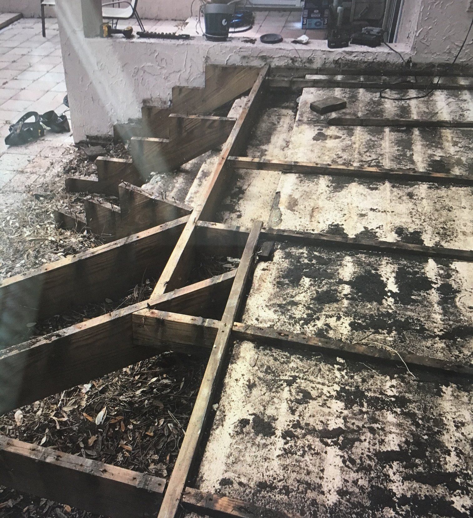 Designer Decks & Docks Inc deck project before