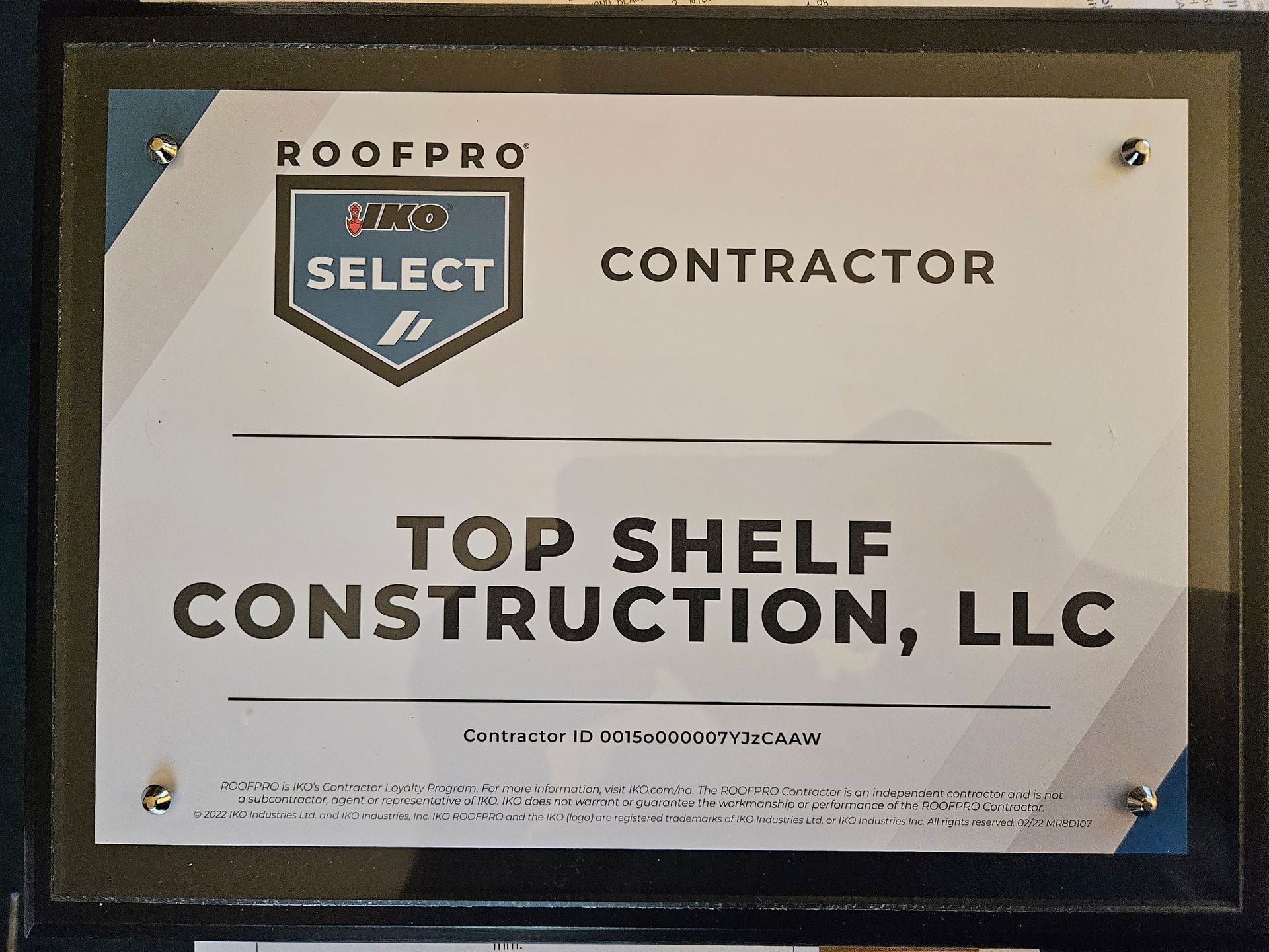 Top Shelf Const. LLC