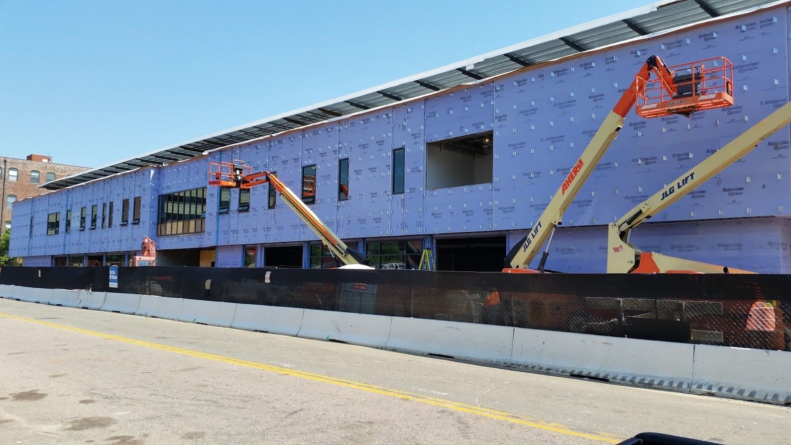 on going commercial roofing project