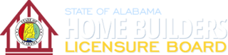 State of Alabama home builders licensure board logo