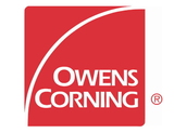 the logo for owens corning is red and white
