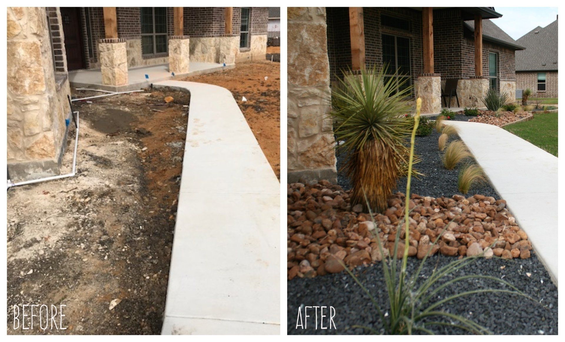 Mow Pro's before and after