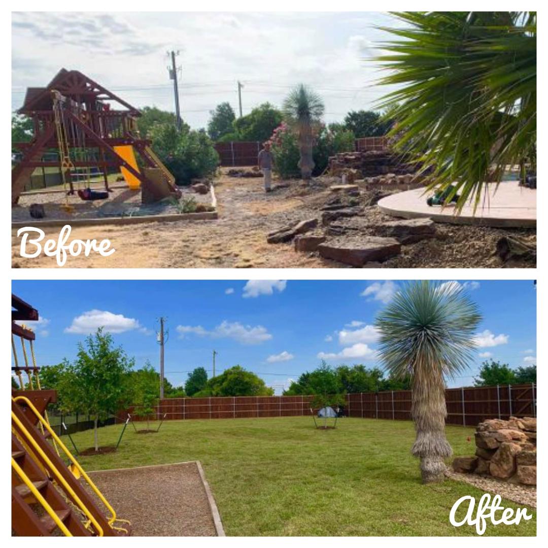 Mow Pro's before and after