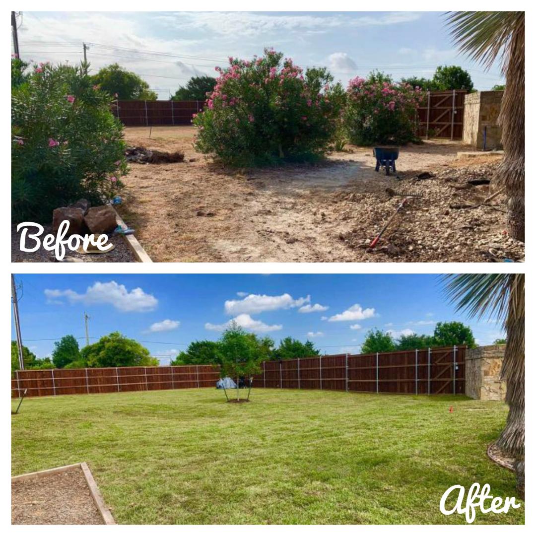 Mow Pro's before and after