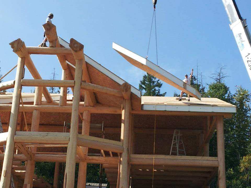 Insulated panel on crane