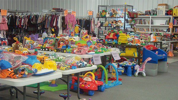 toys, cloth and books