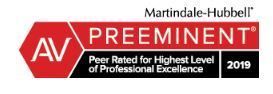a logo for martindale hubbell preeminent peer-rated for the highest level of professional excellence