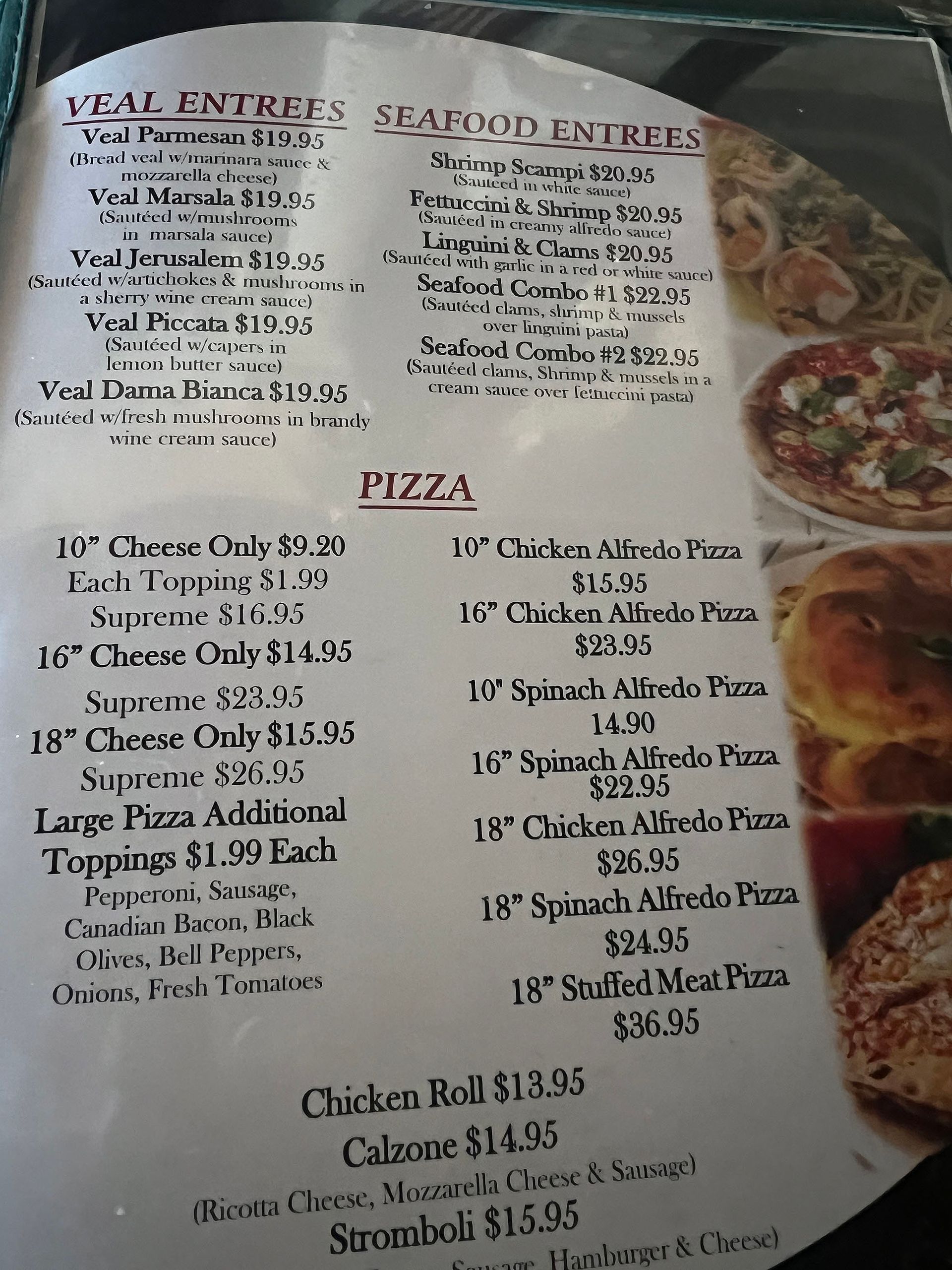 Joe's Italian Kitchen - Entrees