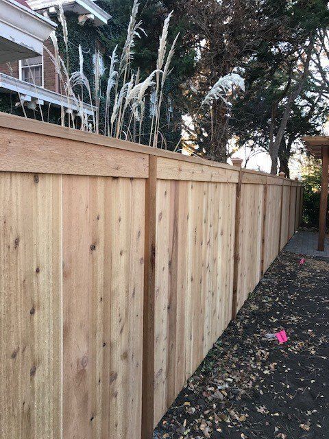 Wood fencing