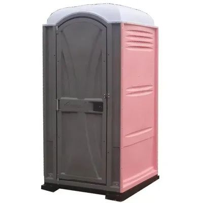 Pink portable restroom