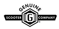 Logo for Genuine Scooter Company featuring a white letter