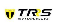 Logo for TRS Motorcycles featuring a yellow shield icon with a black T, followed by the text TRS MOTORCYCLES.