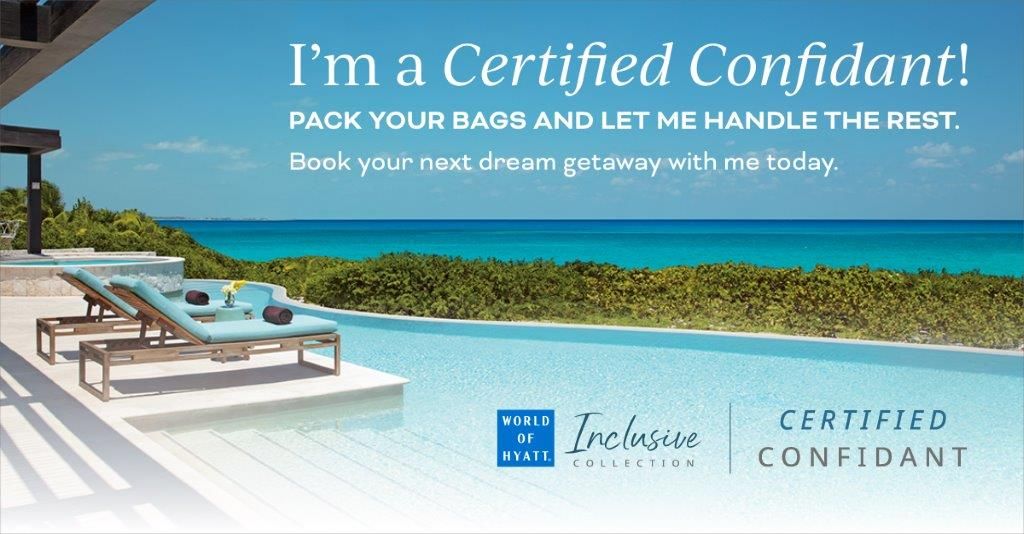 A banner advertising travel