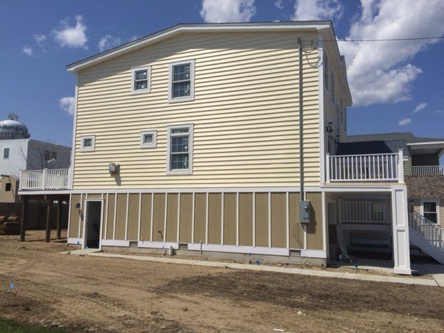 A large house with a lot of windows