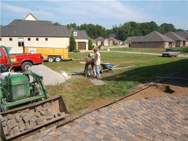Hardscaping project - paving stones.