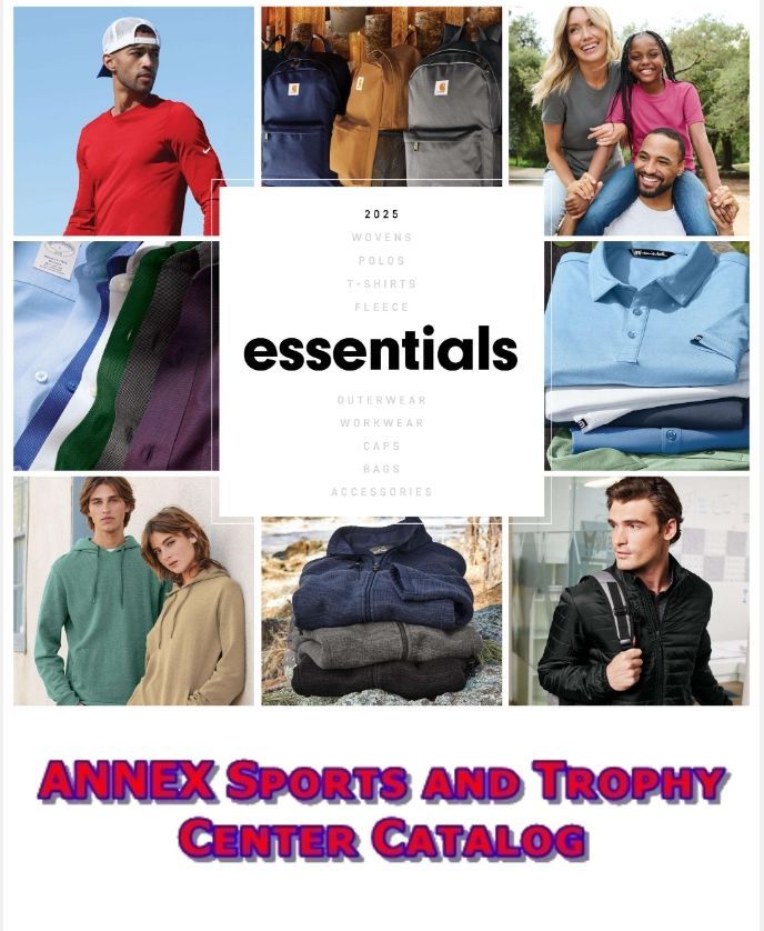 The annex sports and trophy center catalog is a catalog of essentials.