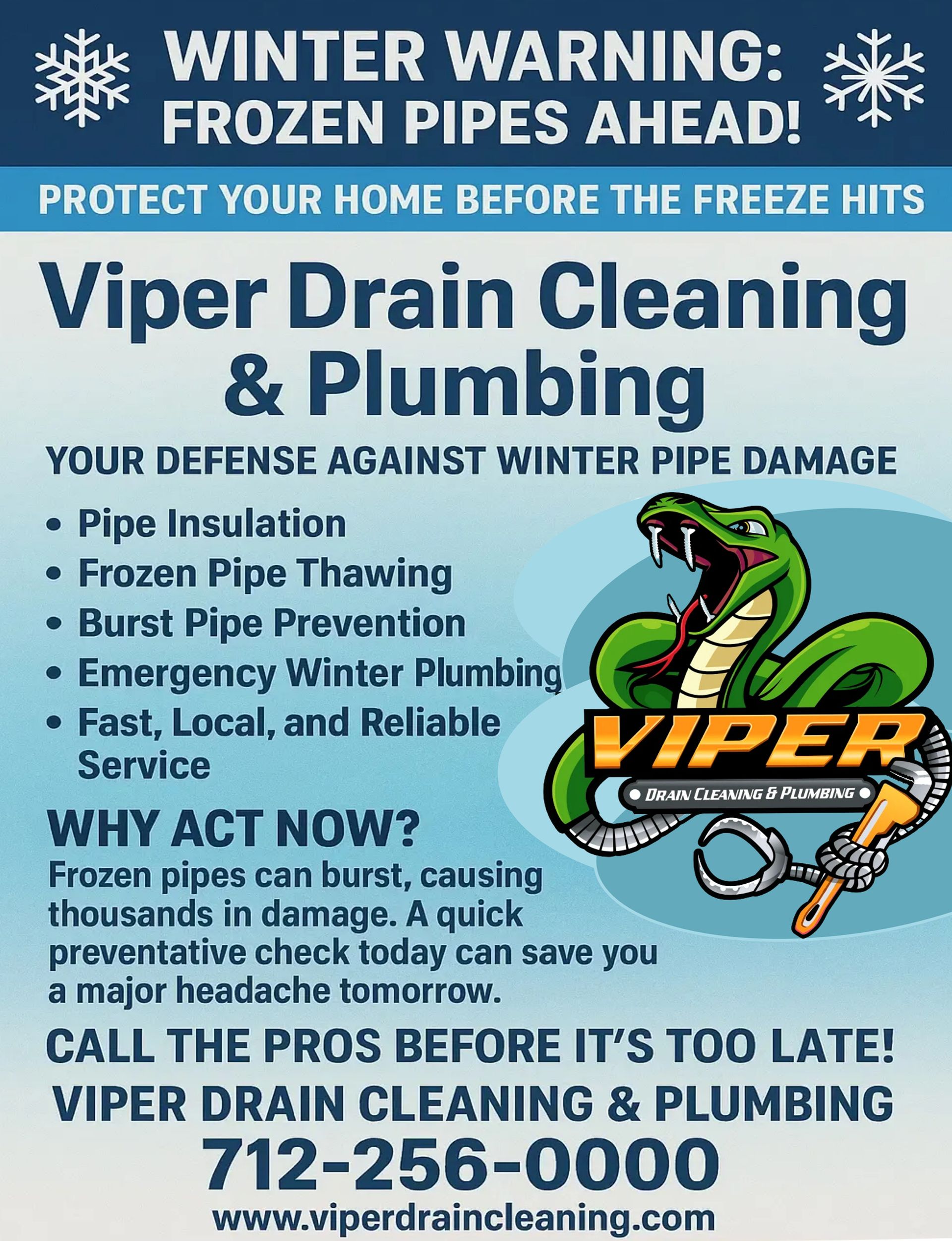 Winter Warning: Frozen Pipes Ahead!