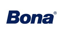 Bona logo in blue italic text on a white background